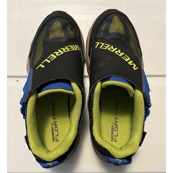 Merrell Moab Speed Low ZipTrek MK267174 Kids 1 M Hiking Shoes Black Blue Sneaker - Picture 3 of 10